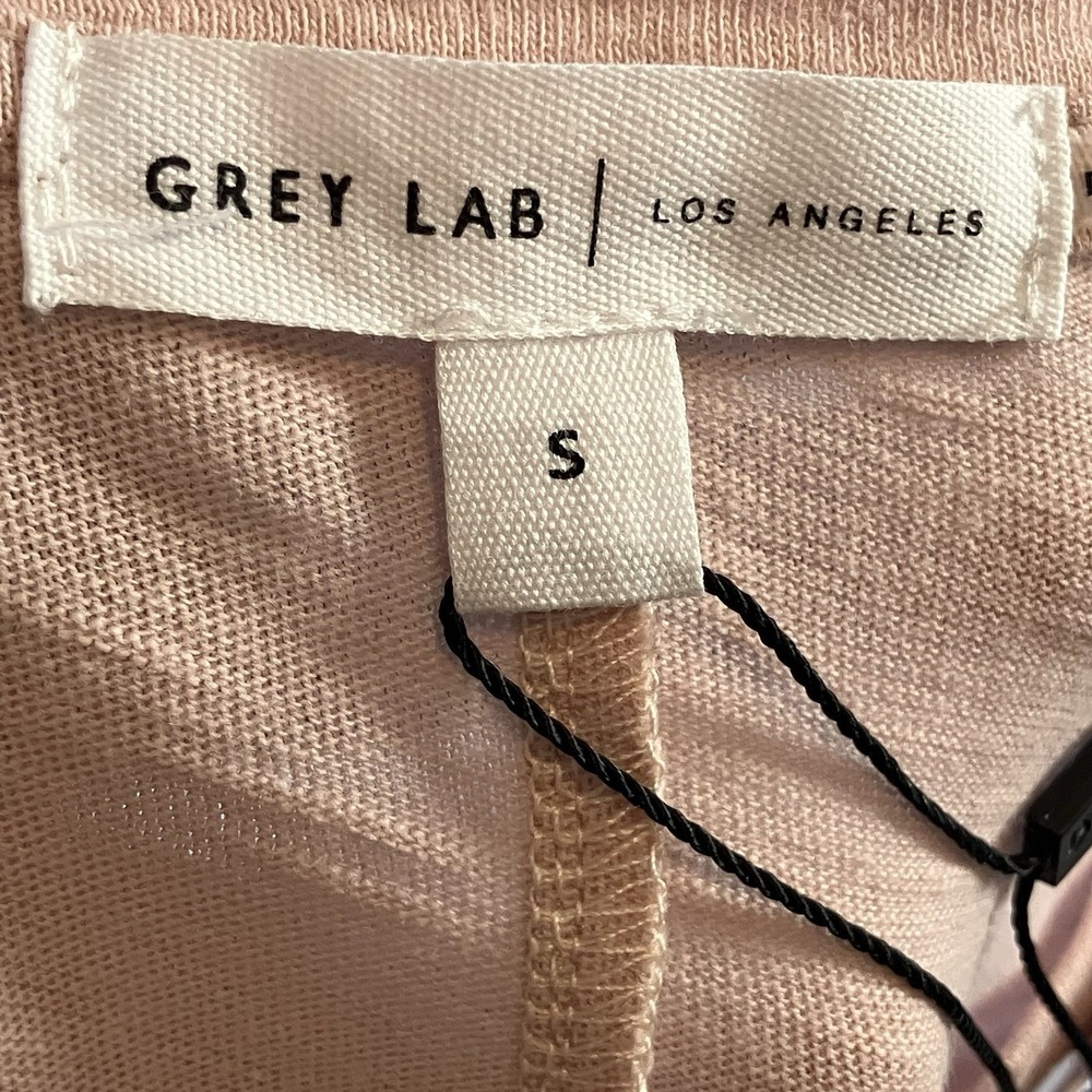 Grey Lab Shirt Womens‎ Size Small Pink Short Sleeve USA Made Cotton Basic - Picture 4 of 8